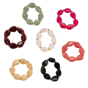 Stylish Acrylic Elastic Bracelet With Unique Irregular Oval Designs for Women Fashion Accessories