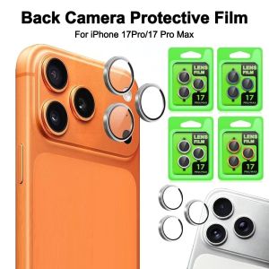 X ADORNMENT Metal Tempered Glass Lens Protector Full Cover 3D Camera Lens Cover High Quality Anti-Scratch Lens Screen Protective Ring for iPhone 17Pro/17 Pro Max Phone Accessories