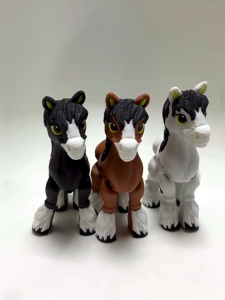 Movable Joints Little Horse Sculpture 3D Printing Decorative Craft Ornament For Office Desk And Children Activity