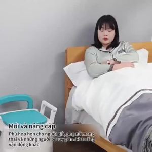 Bồn Vệ Sinh Di Động Cho Người Già Ghế Bô Tháo Rời Dùng Trong Nhà Dễ Vệ Sinh