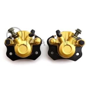 kkmf 63MM Gold Front/Rear Disc Brakes Calipers Clamp For 50cc 70cc 90cc 110cc 125cc 150cc ATV Karting Buggy Quad Bike Braking System B8T9H