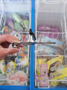Punch-Free Horizontal Ice Cream Freezer Lock Cabinet Lock Anti-Theft Refrigerator Lock Commercial Refrigerated Cabinet Ice Cream Special Lock Display