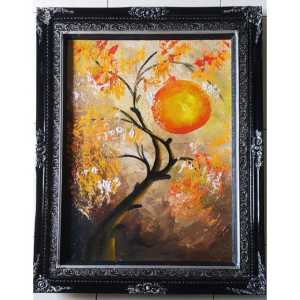 Lukisan Abstrak Modern Minimalis Ukuran 60cm x 80cm Hiasan Dinding Ruang Tamu / Kamar Tidur / Kantor dll.