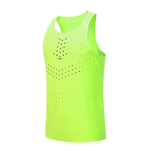 (XS-3XL)Lightweight Marathon Quick Dry Sport Vest Men Summer Running Fitness Elastic Mesh Tops Sleeveless Shirt Gym Singlet BB714