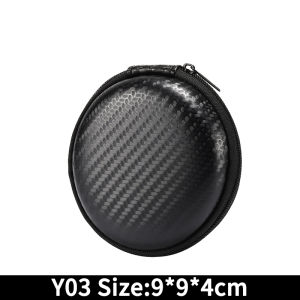 VAORLO Multifunction EVA Storage Bag Carbon Fiber Look Built-in Storage Layer Pouch Carrying Zipper Case Portable Travel Bags High Quality For Headset/Gadgets/Data Cable/Charger/Power Bank/Electronic Accessories