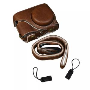 【NEW F】Retro PU Leather Case Camera Bag Strap Grip For Panasonic Lumix DC TZ300 ZS300 Cameras