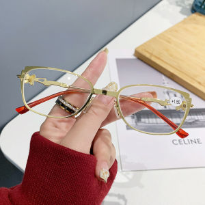 Four-Leaved Reading Glasses Women Anti-Blue Light Presbyopic Glasses Fashionable Far-Sighted Glasses With Grade +100 +150 +200 +250 +300 +350 +400