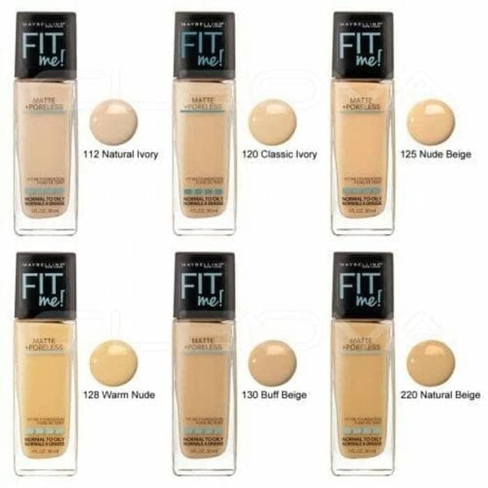 MAYBELLINE FIT ME! MATTE+PORELESS LIQUID FOUNDATION 30ml [UKURAN