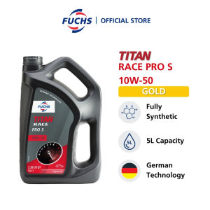 Titan Race Pro S 10W50 Fully Synthetic Engine Oil 5L Ester Synthetic Base Car Oil - Gold