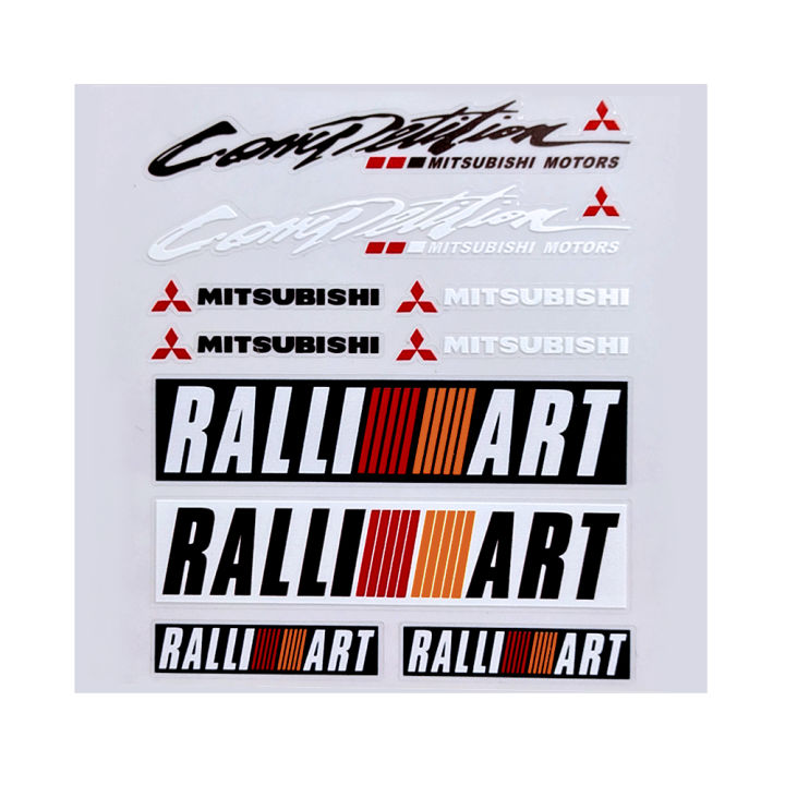 Vector Letras Rally Art RALLIART Logo Sticker PU 3D Car Side Rear Emblem Badge Sticker Decal ...