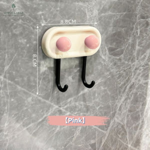 Punch Free Self Stick Wall Hook aron Candy Ball Design Double Hook Decorative Bathroom Towel Bag Hanging Hook
