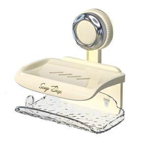 Đôi khay giá đặt xà phòng treo tường phòng tắm tổ chức giá thoát nước nonslip dính núm hút cao su