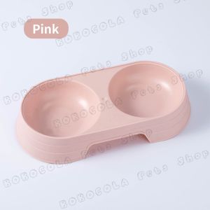 Mangkuk Double Hewan Anti Slip Tempat Makan Kucing Mangkok Anjing Pet Bowls