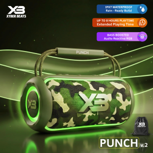 XB208 Punch Bluetooth Speaker – High-Volume Stereo Sound for Outdoor & Indoor Use