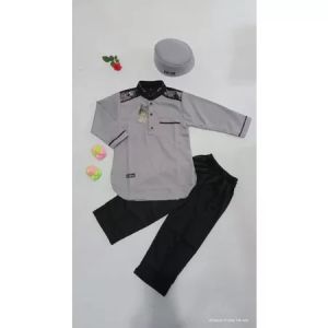 kemko setelan - koko setelan anak lengan panjang - koko setelan anak usia 4-13 tahun by kids muslim