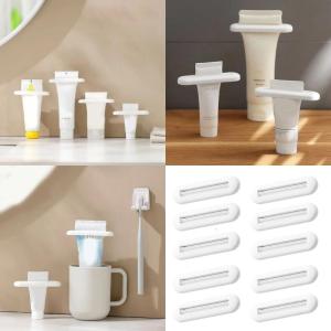 Set of 10 Toothpaste Dispenser Simple Press Roller Hand Cream Tube Squeezer Clip for Home Bathrooms Travel Space Saving