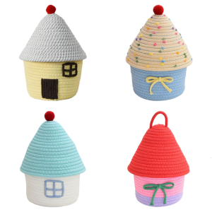 Thủ Công Mạnh Mẽ vải cotton đựng Giỏ đồ trang trí nội thất Xách Tay Cho Bàn Và Cà Phê Nguồn Cung Cấp Bảng Tổ Chức