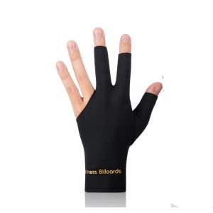 TUO29 Professional Breathable Non Slip Billiards Accessories Three Finger Glove Table Game three-fingered Glove Separate-finger Glove Billiard Cue Gloves Billiards Gloves