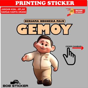 stiker prabowo gemoy - prabowo presiden