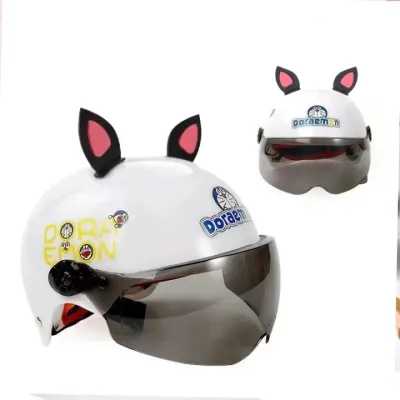 Boy and Girl Cartoon Motorcycle Helmet Adjustable Straps with UV Protector for 3-12 Years