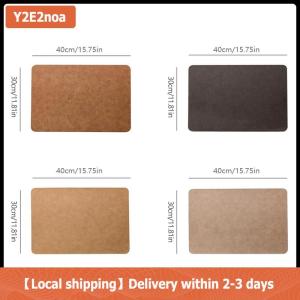 【Local shipping】 1pcs ánh sáng sang trọng rắn da placemat Cà Phê Nâu PU bảng Mat không thấm nước oilproof cách nhiệt tấm Bát Pad Bảng trang trí nội thất