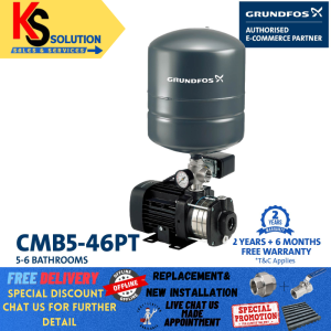 Grundfos CMB5-46PT Home Water Pressure Booster Pump