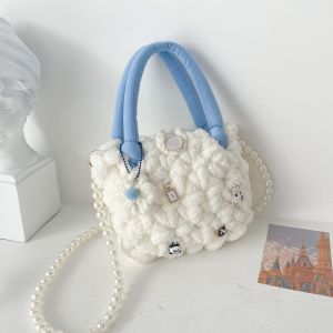 [Có Hướng Dẫn Đan] Túi Đeo Chéo Handmade Túi DIY Len Tự Đan Đám Mây Quai Bông Mềm Mịn Mix Charm Xinh Xắn - EB55