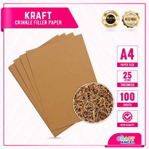Double-Sided Crinkle Paper Filler | A4 Size 25GSM | Shredded Packaging for Gifts Birthdays Christmas & DIY Crafts