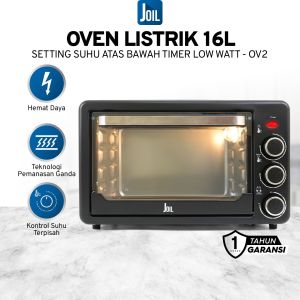 Joil Oven Listrik 16L LOW WATT 300W - Kontrol Suhu Atas Bawah Terpisah - OV2