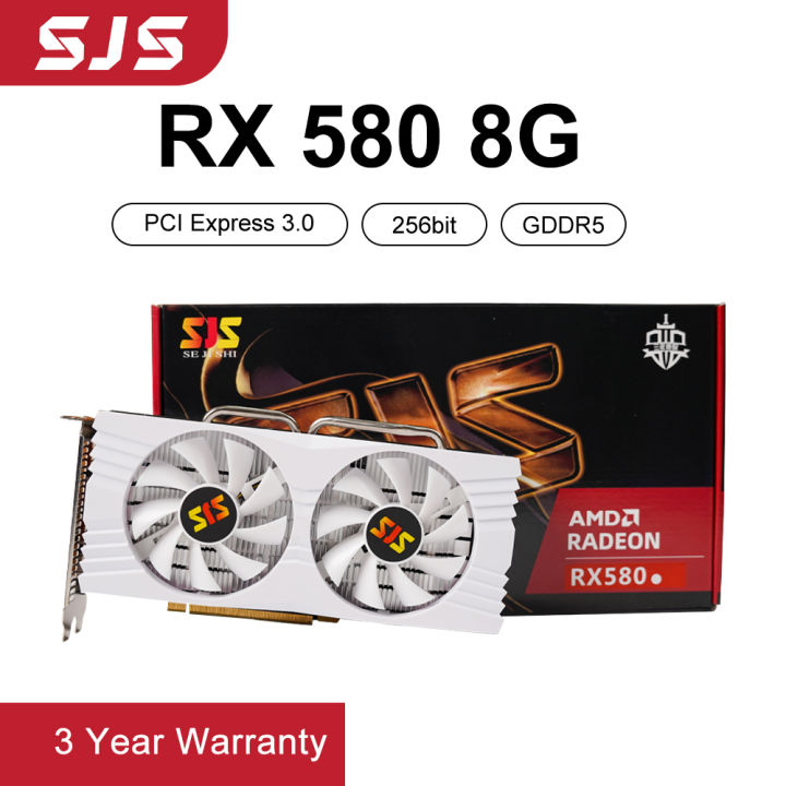 SJS Video Card RX 580 8G 256Bit 2048SP GDDR5 AMD GPU