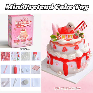 Aoduoyaya Mini Cake Diy Kit Cream Glue Simulation Dessert Craft Handmade Home Activity Kitchen Decor Gift Set