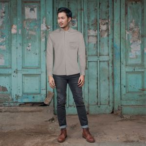 ANYWAY KEMEJA PANJANG PRIA GREY 328