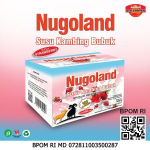 Nugoland Susu Bubuk Kambing Ettawa Bubuk rasa  Stroberi Kemasan Sachet