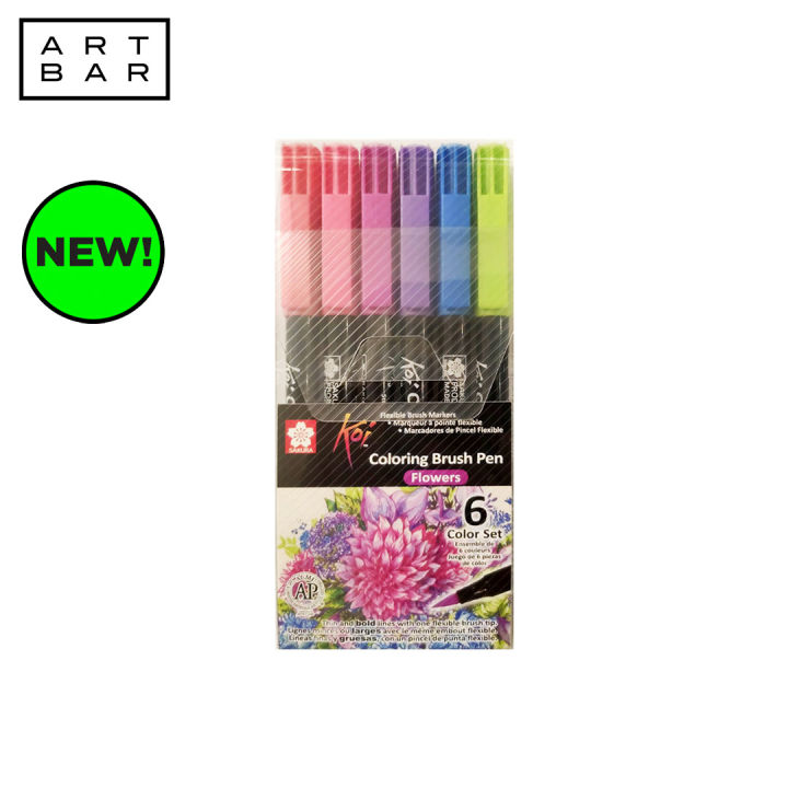 Sakura Koi Coloring Brush Pen Flowers Set Of 6 - Art Bar PH | Lazada PH