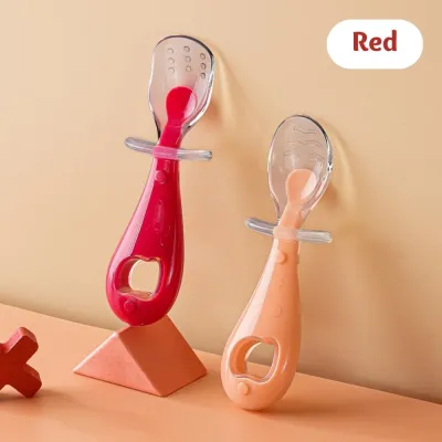 [Set of 2pcs] Baby Silicone Spoon Feeding Soft Flexible Self Feed Training by 8miles