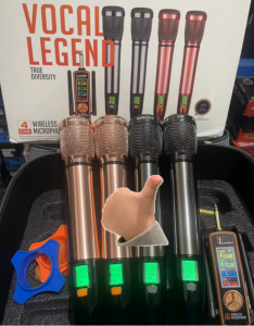 JBL NEW 4 Channels Rechargeable UHF Wireless Microhone With Microphone Storage Box 980S For Party Meetting Charch