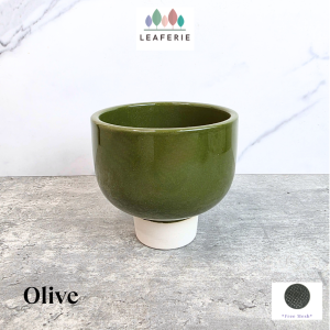 The Leaferie Olive Flowerpot . flowerpots . flower pot . plant pots . planter . planters . Ceramic