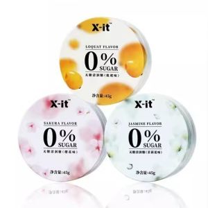 X-it无糖润喉糖 0糖0脂 清凉薄荷糖 Brand Direct Store IMINT New Product Sugar-Free Moisturizing Candy Three Flavor Mint Candy Jasmine Flavor Sweet Throat Mild Non-Irrritating 45g