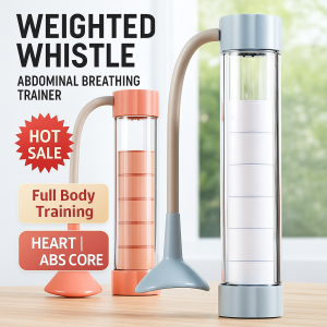 🔥【Breathing Trainer】Abdominal Breathing Dumbbells Fullbody Exerciser Environmental Protection Pp Material Facial Training Lift Firm Slim Belly Adjustable Resistance Bands Home Gym Set Abdominal Breathing Trainer