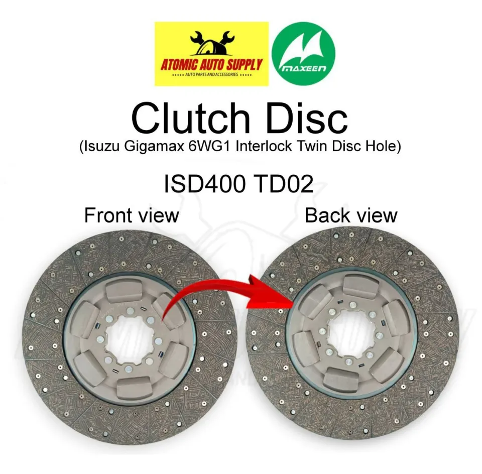 MAXEEN CLUTCH DISC FOR ISUZU GIGAMAX (ISD400 TD02 - 6WG1 INTERLOCK