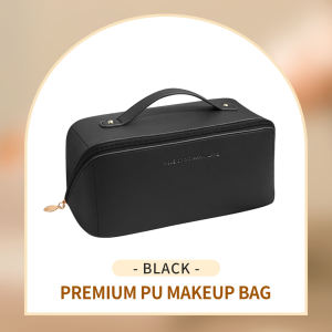 Cosmetic Bag Large Travel Make Up Bag Ladies Luxury PU Portable Wash Storage Bag Organizer