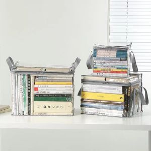 Multifunctional Transparent Book Storage Bag with Large Capacity for Snacks Toys Stationery and Miscellaneous Items