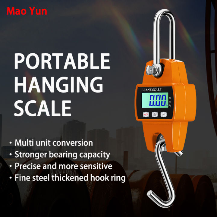 IMeshbean 660lb/300kg Digital Hanging Scale With LED – Waterproof, Welded Ring & Hook For Fishing