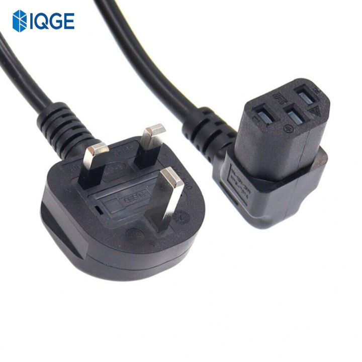 IQGE UK BS1363 3 pin Plug to C13 Female PDU Angle Power Cables,IEC C13 ...