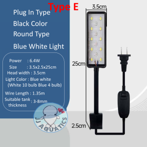 Small Aquarium Light USB Type Minimal Design LED Light For Fish Tank COB LED Power Saving High Brightness