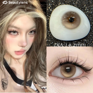 BEAUTYLENS Warm light soflens normal/minus(0.00s/d-8.00) 14.2mm 2PCS Lensa kontak 6bulan Free case