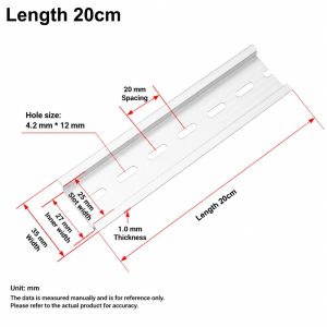 ZENO 10-50cm DIN Rail 1mm Thickness Universal Type Terminal Blocks Durable AC Contactor Relay