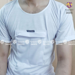 Kaos Haji Umroh Pria Lengan Pendek Polos Putih