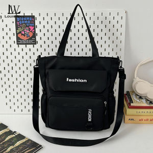 LouisWill Men And Women Fashion Large Capacity Oxford Tote Bag Anti-Scratch Wear-Resistant Bag Multi-purpose Handbag Lightweight Casual Shoulder Bag Crossbody Bag for Students
