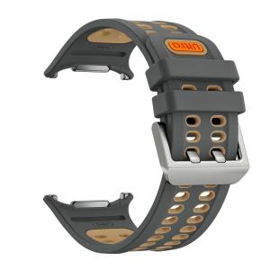 Two-tone Silicone Watch Strap for Samsung Galaxy Watch Ultra2 47mm Soft Silicone Band